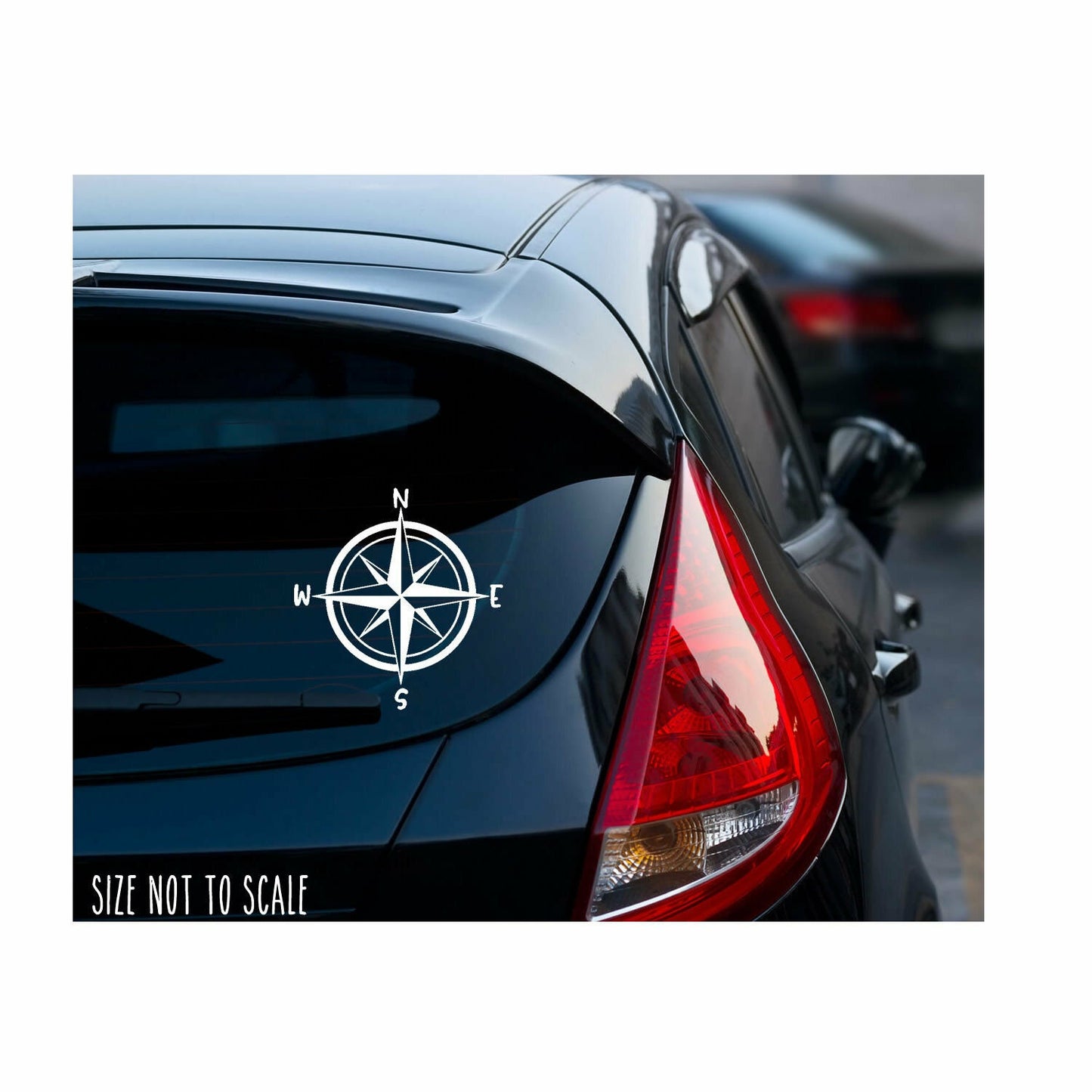 Rose Compass Sticker Decal - Sailing Boating Off-Road Choose Size