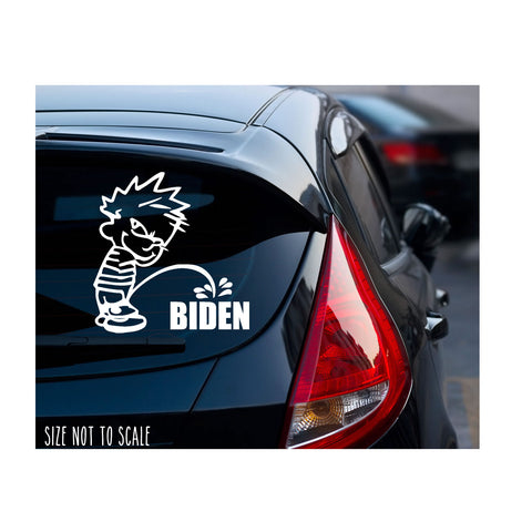 Pee on Biden 2020 Sticker Decal Political Pee Boy Piss 5" - The Sticky Side