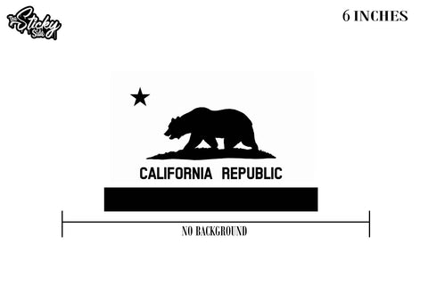 Cali Republic Flag Sticker Decal - 6" - The Sticky Side
