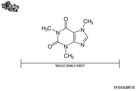 Caffeine Molecule Decal Sticker - Coffee lover 5&quot;