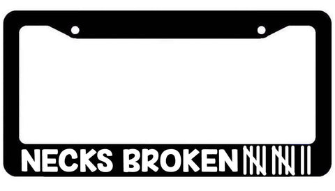 Necks Broken License Plate Frame - JDM KDM Funny plate Cover