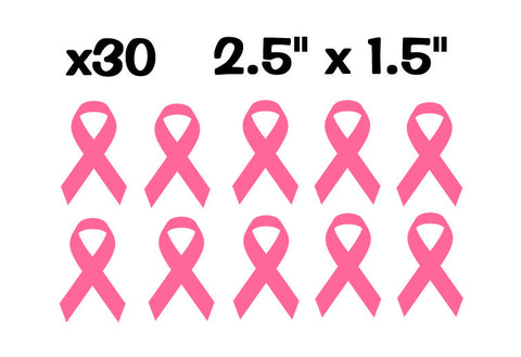 x30 Breast Cancer Ribbon Sticker Decal