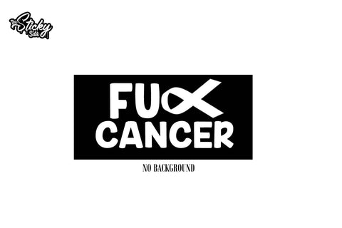 F*ck Cancer Sticker Decal Fck Ribbon 6&quot;