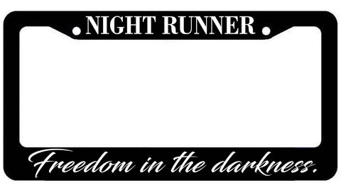 Night Runner License Plate Frame - plate Cover JDM KDM Racing