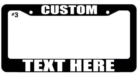 Custom Text License Plate Frame - plate Cover You choose font & Color