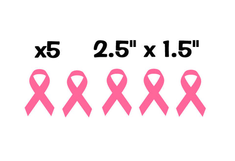 x5 Breast Cancer Ribbon Sticker Decal