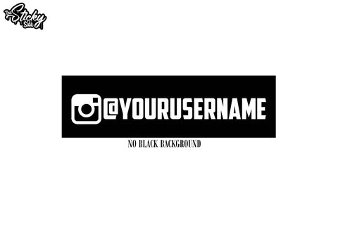 Custom Instagram Username Logo Name Car Window Vinyl Decal Sticker Choose size and Color