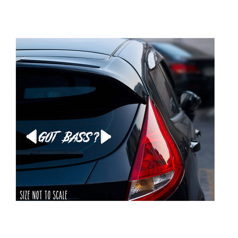 Got Bass? sticker decal shift racing JDM Funny drift car window 8&quot;