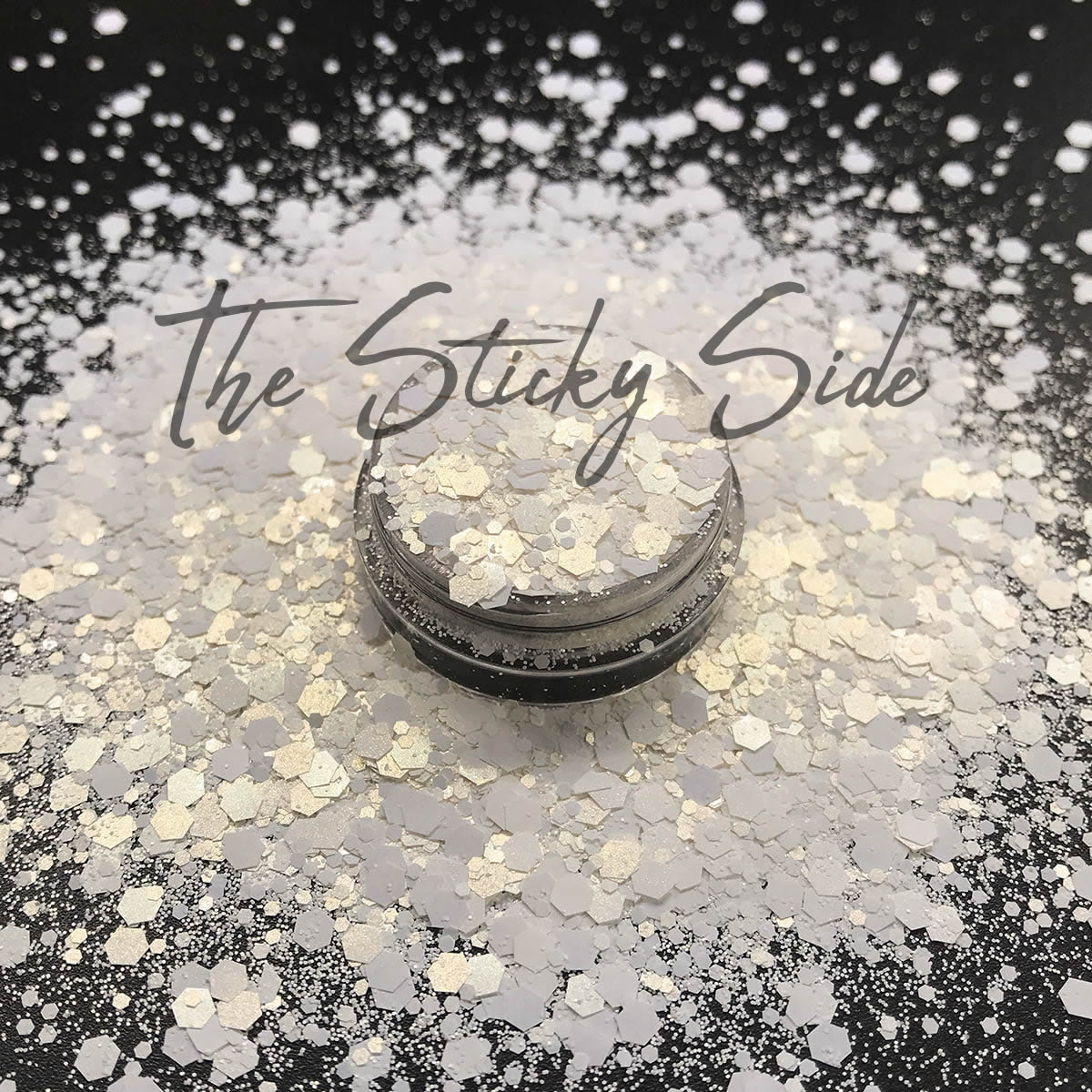 Snow White Chunky Glitter 2oz Shaker