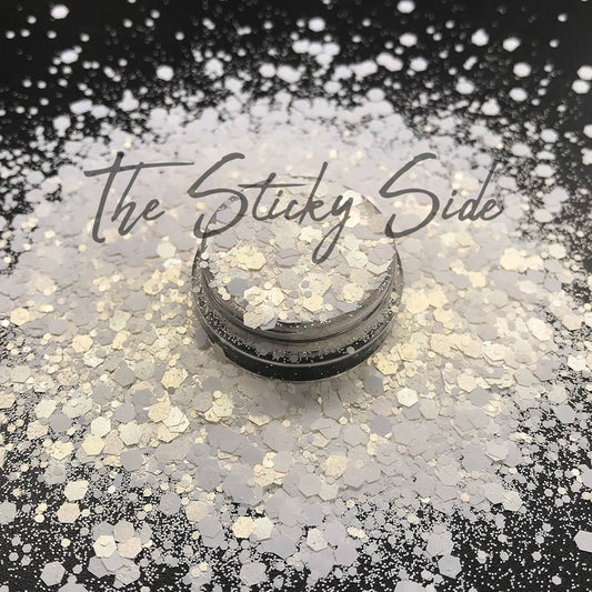 Snow White Chunky Glitter 2oz Shaker