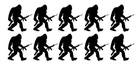 10 pack Sasquatch BigFoot 2A Sticker Decal - Funny Hunting Choose Color 2"