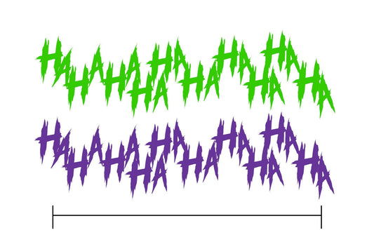 2x Joker Hahaha Serious Evil Body Windshield Car Sticker Decal 16" Lime Green/Purple