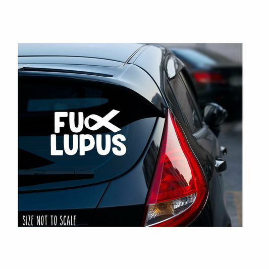 F*ck Lupus Sticker Decal - Ribbon Cancer 4" Choose Color