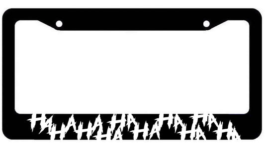 Haha License Plate Frame - Joker Funny Hahaha Why so Serious Cover White