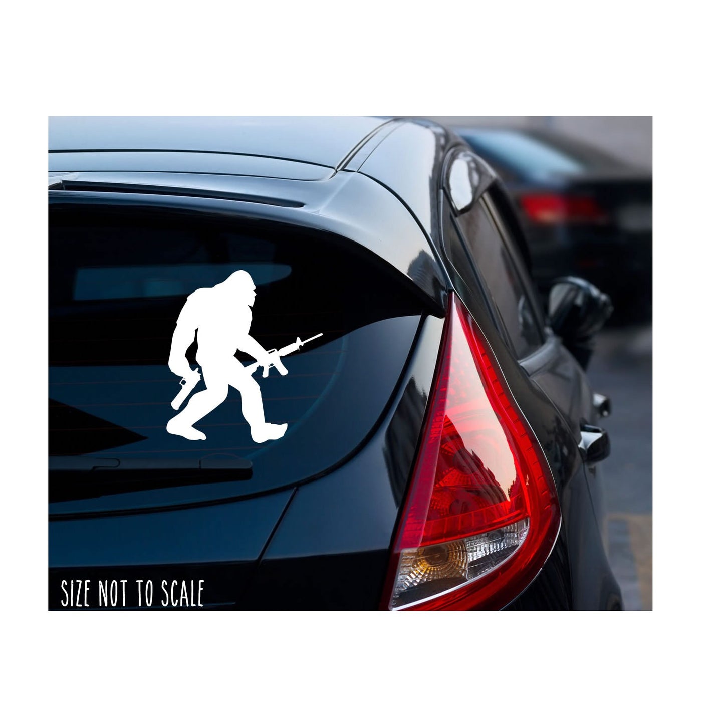 Sasquatch BigFoot 2A Sticker Decal - Funny Hunting Choose Color 5"