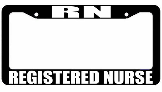 RN Registered Nurse License Plate Frame Car Truck SUV white