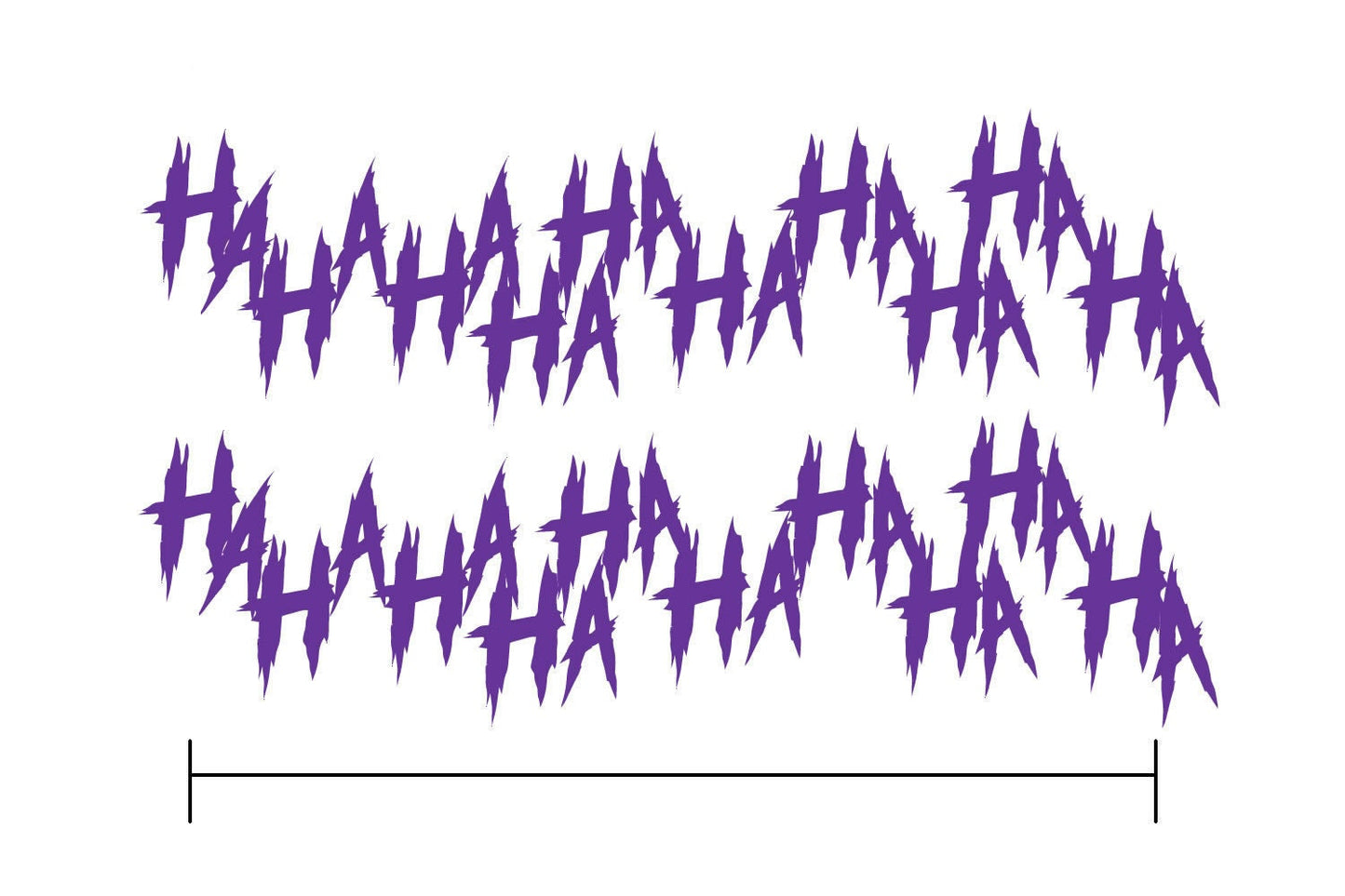 2x Joker Hahaha Serious Evil Body Windshield Car Sticker Decal 16" purple