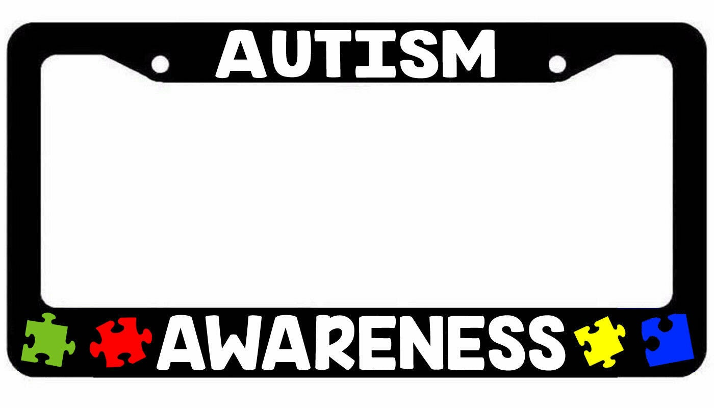 Autism Awareness License Plate Frame Cover for Car Truck SUV