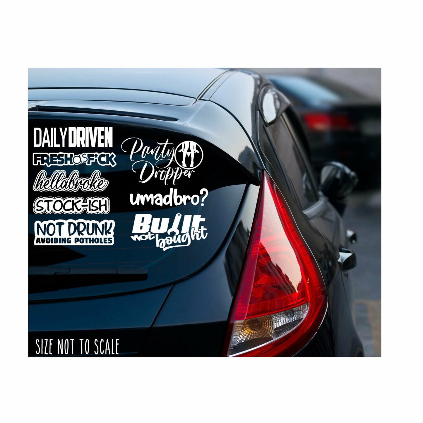 8 Pack JDM Sticker Decal Car Window Stickers 8" Each Choose Color #HB