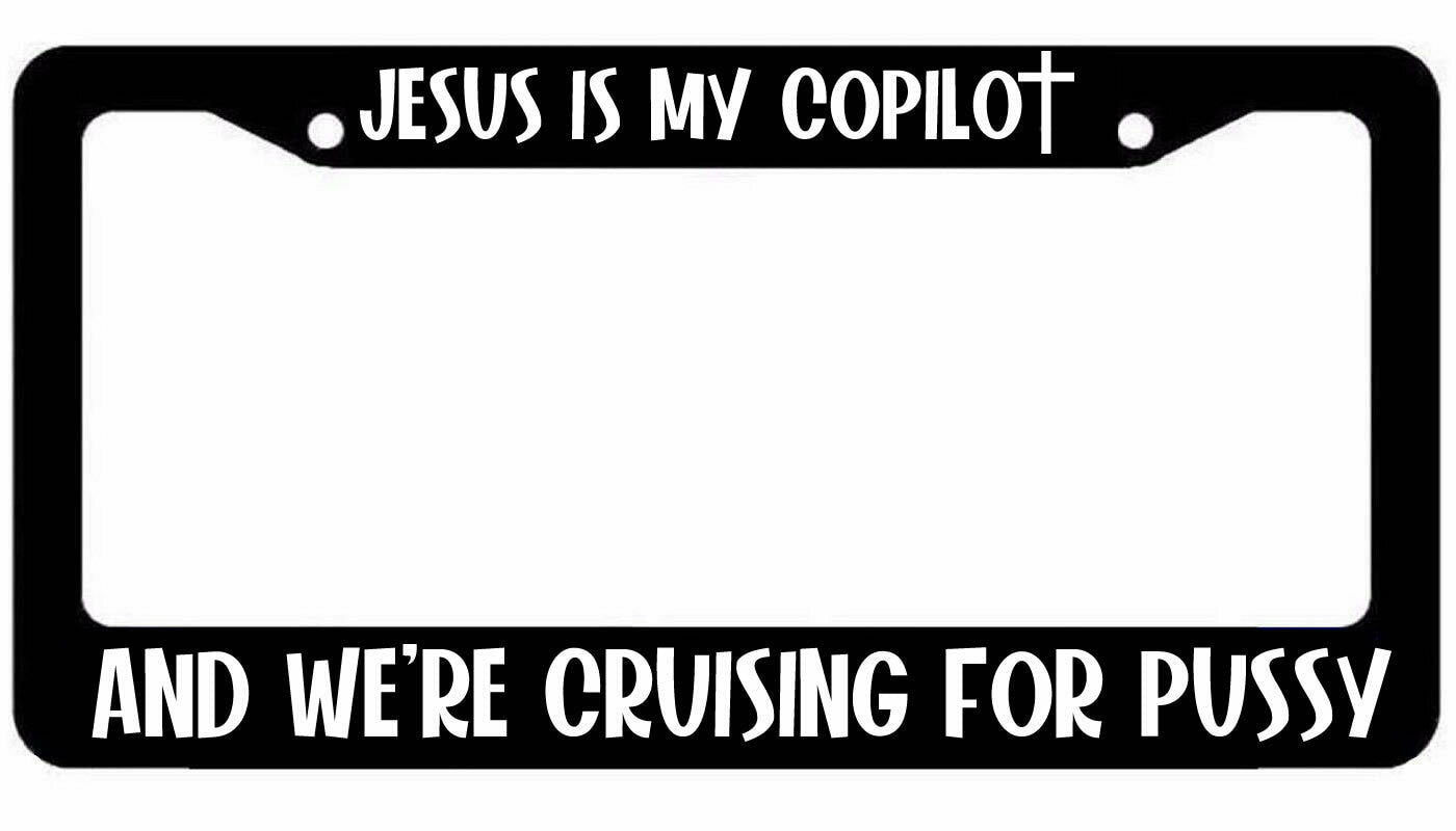 Jesus is my copilot plate License Plate Frame Lowered jdm funny