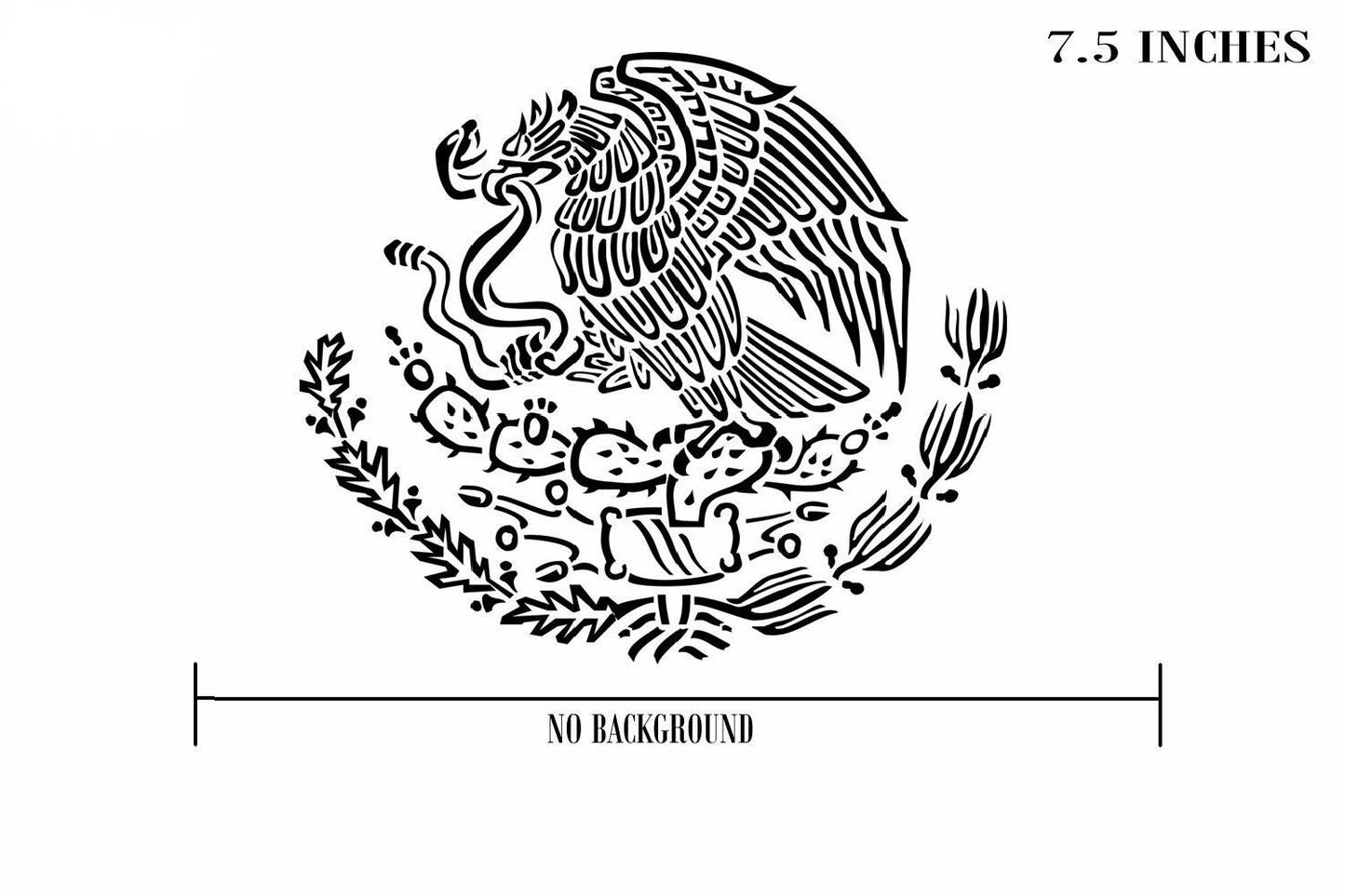 Mexican Coat Of Arms Sticker Decal - Mexco - 7.5"