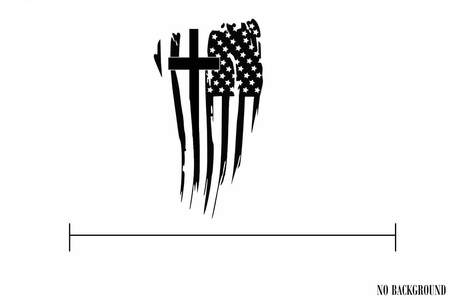 American Flag Cross sticker decal - Christian Jesus Choose Size