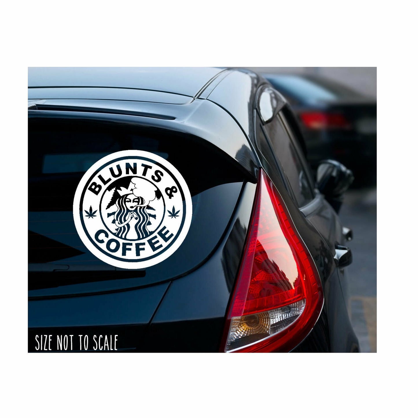 Blunts and Coffee Sticker Decal 420 Weed Marijuana Dope- Choose Color