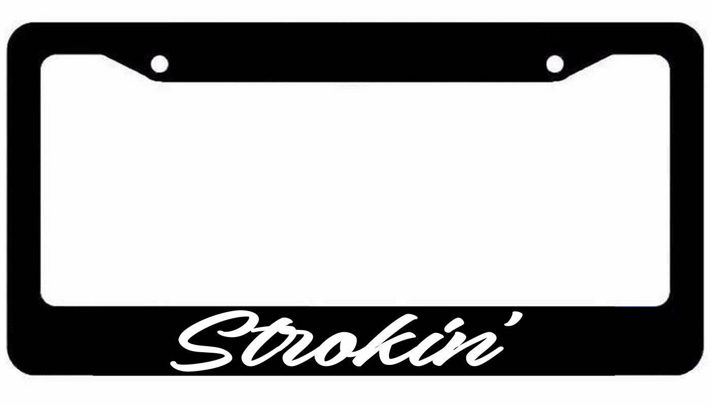 Strokin' License Plate Frame Powerstroke Truck Diesel