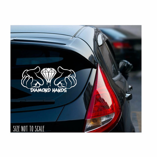 Diamond Hands Sticker Decal - Stocks Funny JDM Choose Size & Color #drip