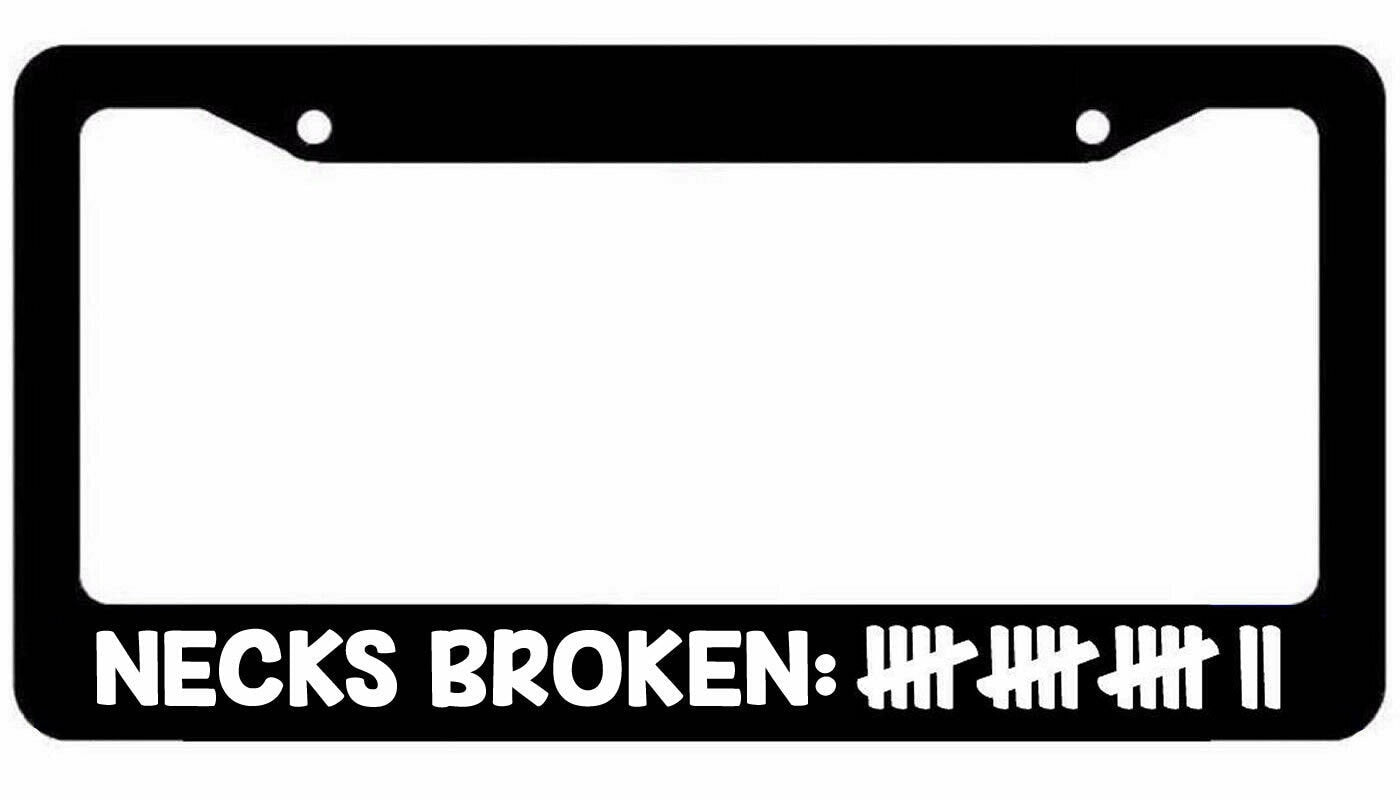 necks broken License Plate Frame - JDM Cover Funny Neck Breaker KDM Car Truck