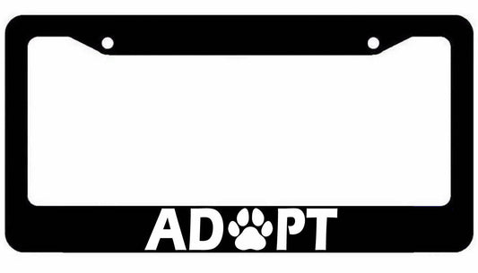 Adopt license plate frame funny car truck SUV Rescue Pet Animal