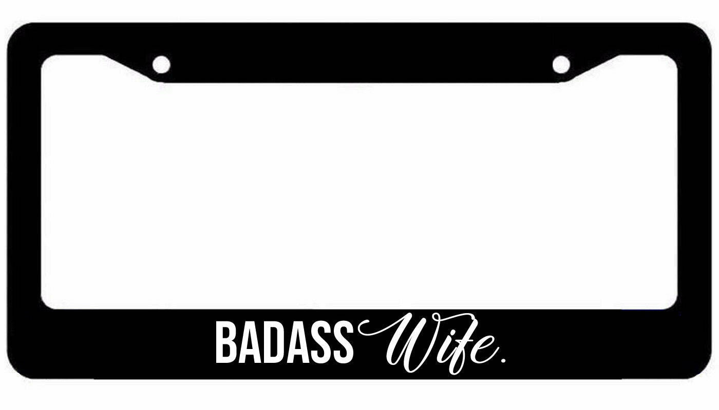 Badass Wife license Plate Frame Wifey JDM racing Girly