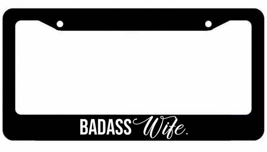 Badass Wife license Plate Frame Wifey JDM racing Girly