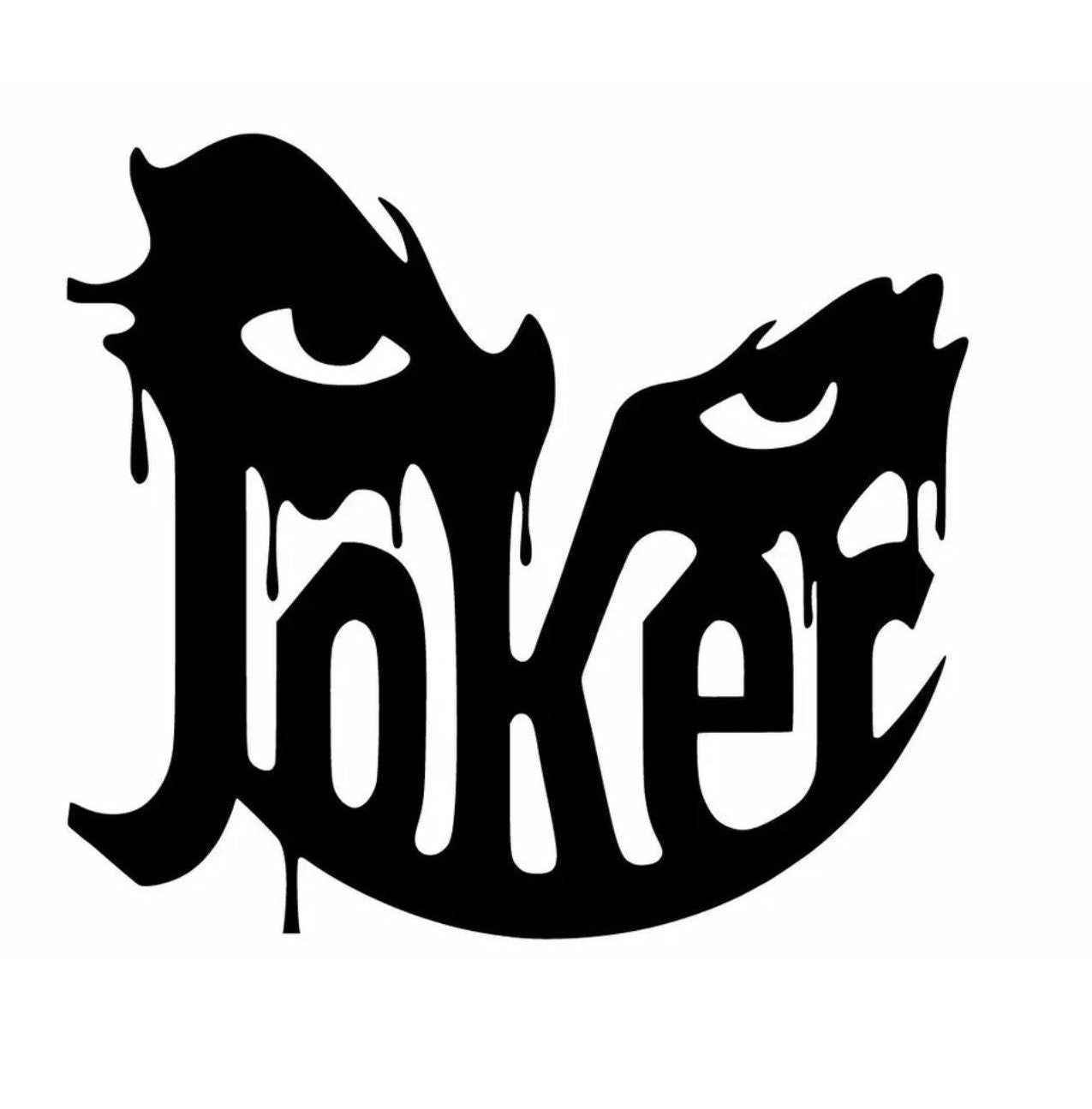 Joker Face Sticker Decal - Joker Ar HAHA Why So Serious 3.5" Choose Color