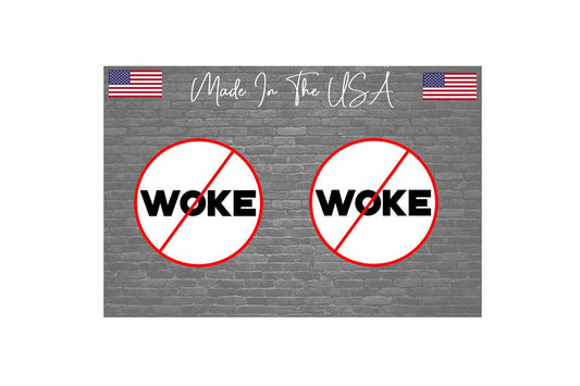 x2 Anti Woke Sticker Decal - Go Woke Stay Broke Sticker Decal Car Truck 4"
