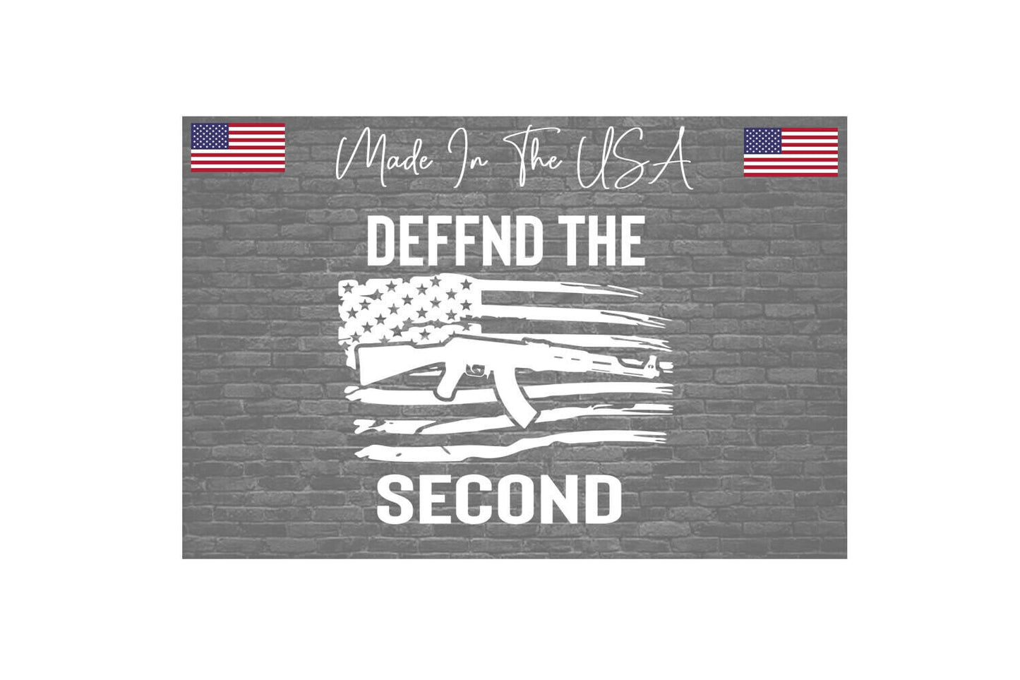 Defend the 2nd Amendment Sticker Decal - Tattered Flag 2a Gun Rights - 5"