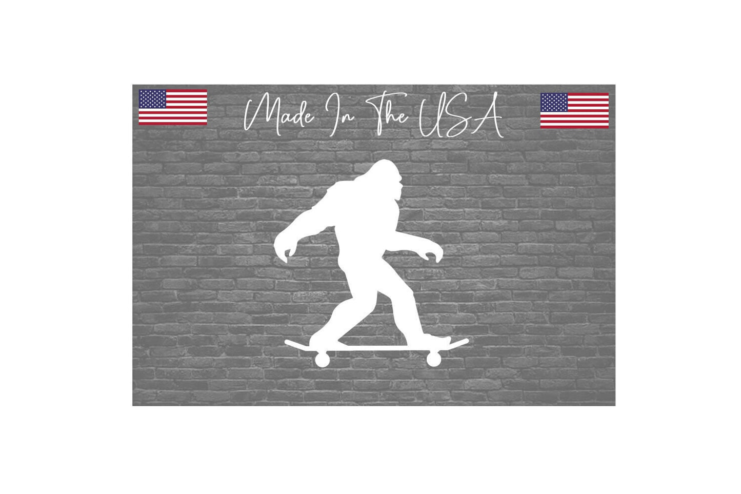 sasquatch Bigfoot Skateboarding Sticker Decal - funny 5"