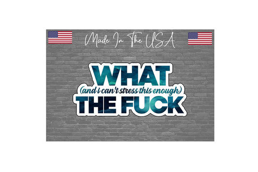 Wtf What (and i cant stress this enough) The F*ck Sticker Decal - funny 4.5"