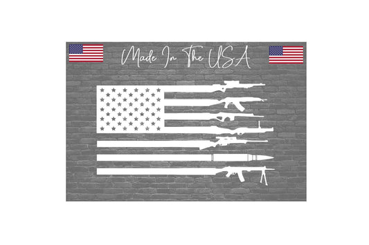 United State 2nd Amendment Flag Sticker Decal - USA Flag 2a Gun Rights - 6"