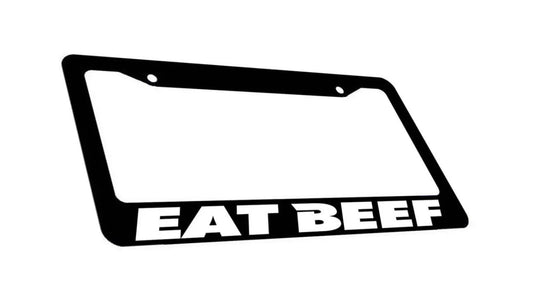 Eat Beef License Plate Frame Car Truck SUV