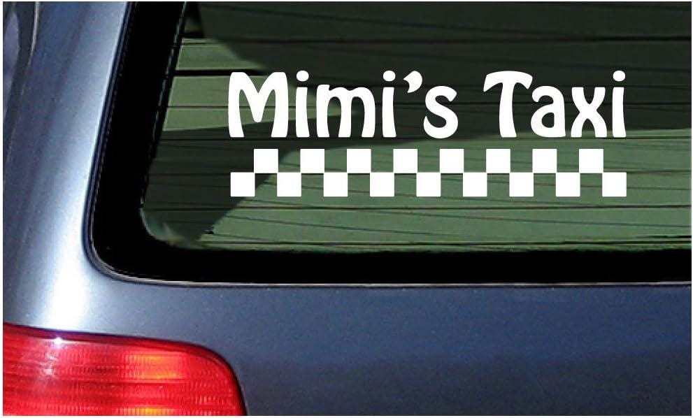 Mimi's Taxi Vinyl Decal - White Window Sticker 7" Grandma Granny