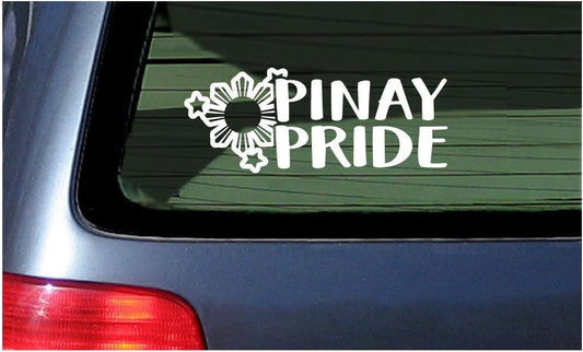 Pinay Pride - Filipina Sun Manila Phillipines Vinyl Car Window Sticker Decal 6"