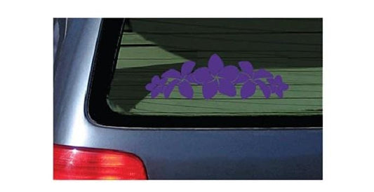 Plumeria Band Vinyl Sticker - Flower Lei Decal Hawaii Purple 6"