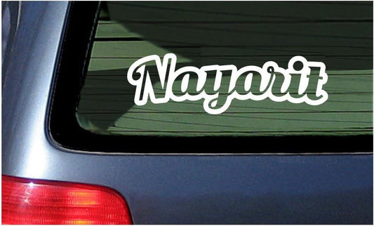 Nayarit Mexican State - White Window Sticker Decal Vinyl Pride Mexico Tepic 7"