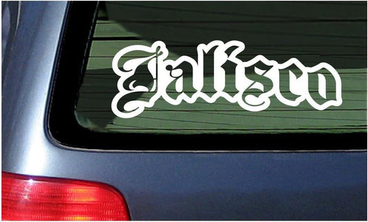 Jalisco Mexico State - White Window Sticker Decal Vinyl Pride 6"