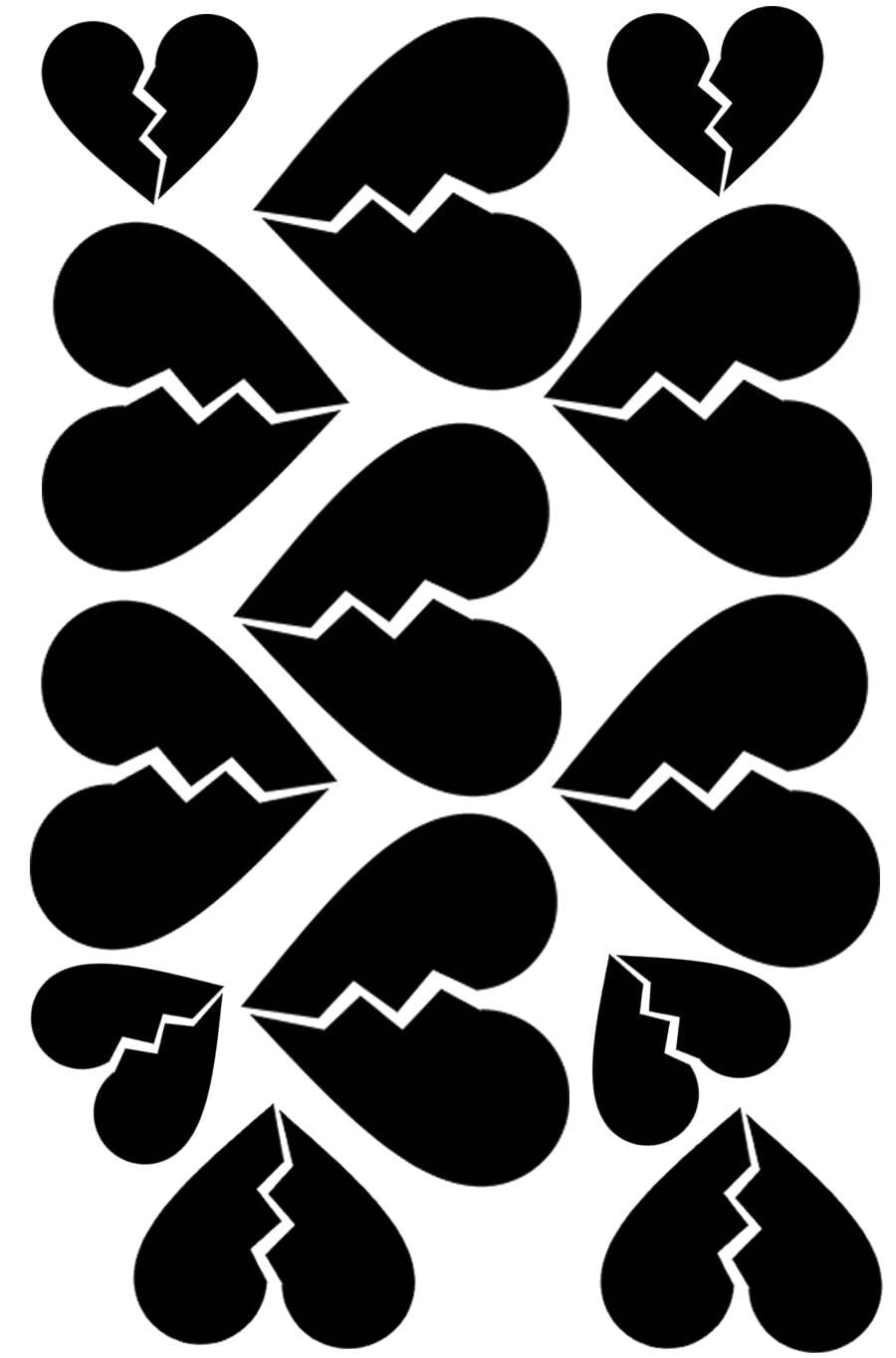 Broken Heart sticker decal for car truck suv Heart Sad Broken
