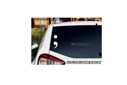 Mental health awareness sticker decal for car truck suv semi colon