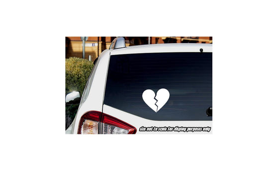 Broken Heart sticker decal for car truck suv Heart Sad Broken 4"