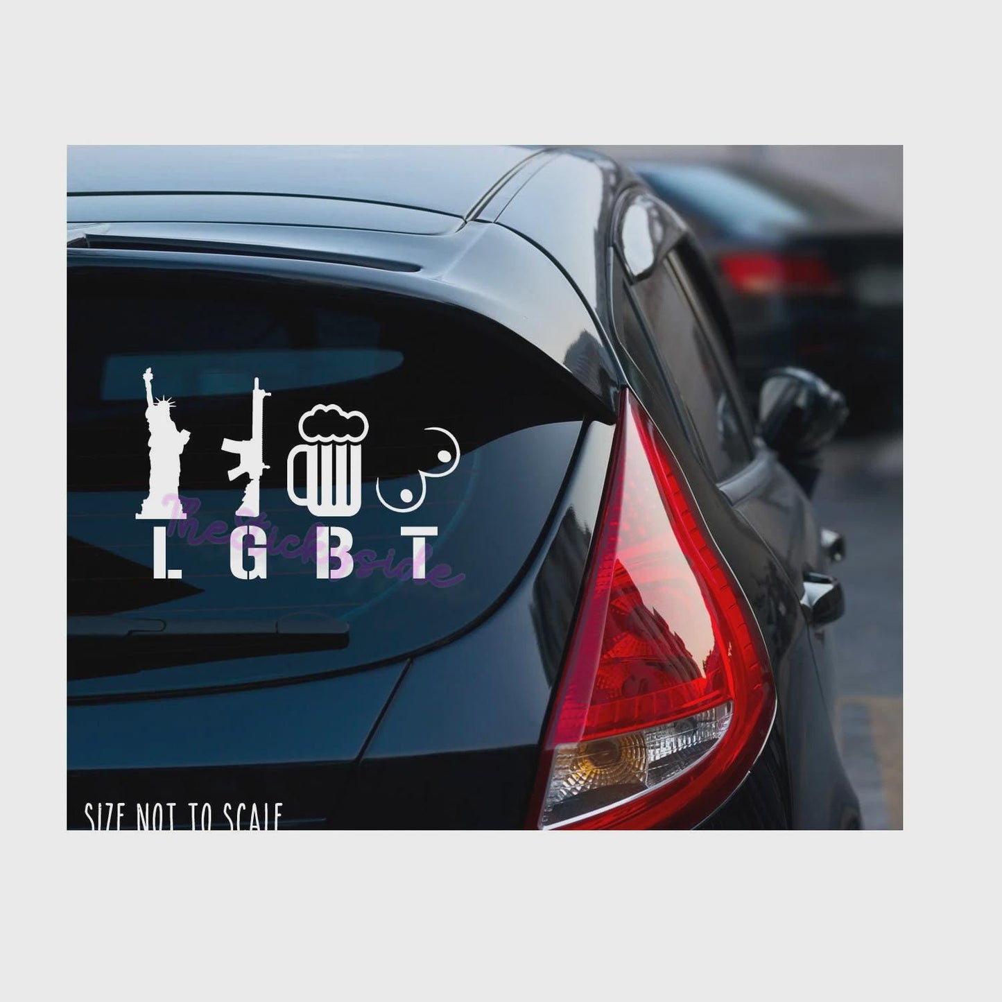 LGBT Funny decal sticker -Beer Vinyl Liberty 2A Car Truck SUV JDM 6"