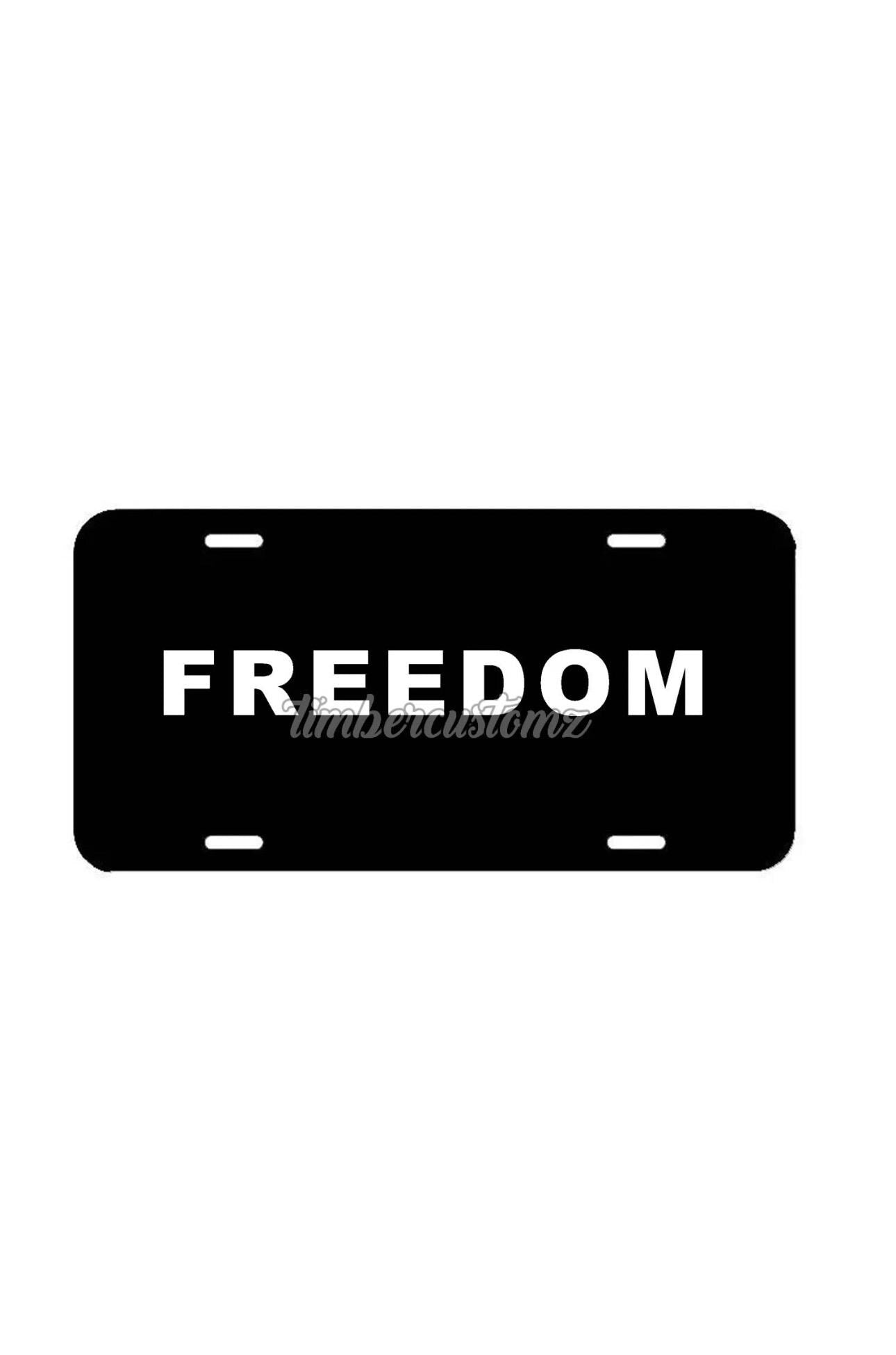 Charlie Kirk FREEDOM Black License Plate Frame- Car Truck SUV #1